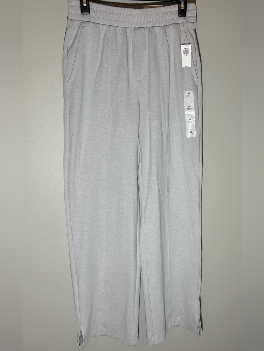 Old Navy Dynamic Fleece High-Rise Wide Leg Pants Gray Medium NWT